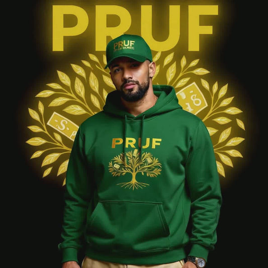 PRUF “Money Roots” Hoodie – Green & Gold